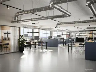 Totalrenoveret kontor på Nørrebro lige ved metro