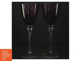 Mørke vin glas (str. 22 cm. 2 styk)