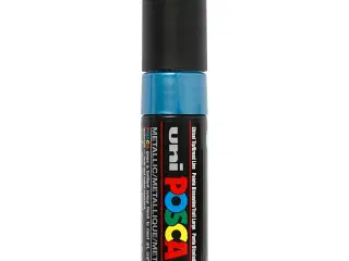 Posca Tusch, PC-8K, streg 8 mm, broad, metallic blå, 1 stk.