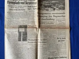 Avis - Jyske Tidende - 13. Maj 1945 - Tyskerne byggede Militær - Flyveplads ved Skrydstrup !