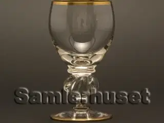 Gisselfeld m. guldkant Portvinsglas. H:95 mm.