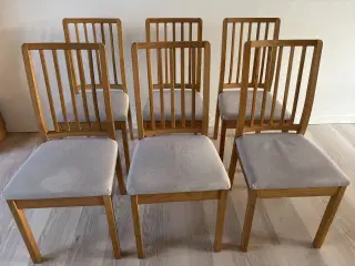 Seks spisebordsstole