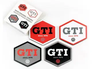 VW GTI flerfarvet glasbrikker 4 stk.