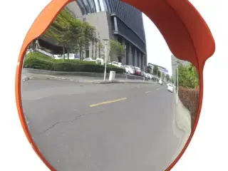 Konvekst trafikspejl PC plast orange 45 cm udendørs