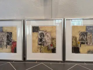 3 Malerier af franske Bernard Remusat