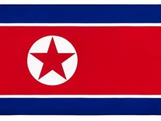 Nord Korea flag stort