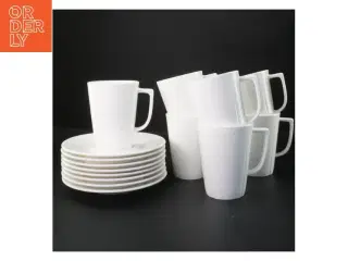 Hvid krus og tallerkener sæt fra Rosenthal (str. Ø 8x11&ø17 cm)