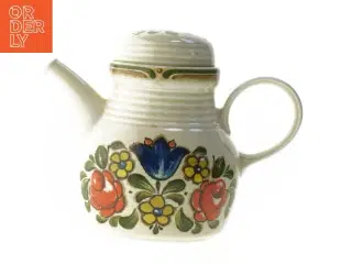 Keramik thekande med blomstermotiv fra Füssen (str. 14 cm)