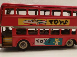 Vintage dobbeltdækker London bus i blik. 70´erne
