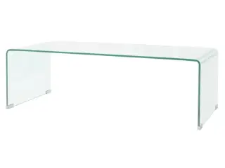 Sofabord 98x45x30 cm hærdet glas transparent