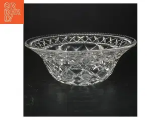 Stor flot krystalskål uden skår (str. 26x10 cm)