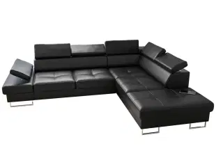 GALAKSE ÆGTE LÆDER HJØRNESOFA 225X280