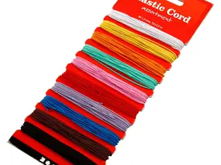 Elastiksnor 1 mm x 10 m - Kreativ og farverig