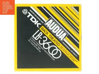 TDK Audua LB-3600 kvarttomme lydbånd på metalspole med NAB kerne - let brugt(str. 28 x 28 cm)