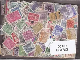 Østrig Dubletparti 100 gram afvaskede frimærker.
