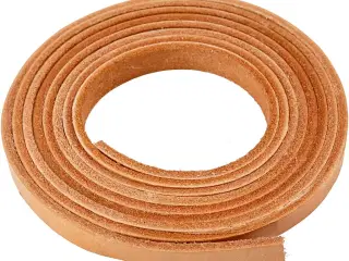 Højkvalitets naturfarvet læderbånd 10mm x 2m