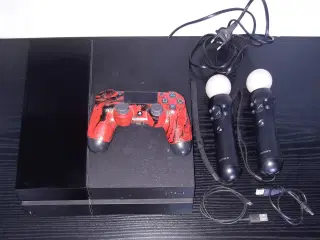 Playstation 4 med move controllere 