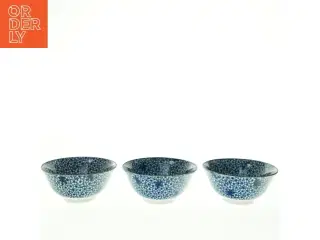 Japanske ris skåle med blåt mønster (str. Ø 15 cm)