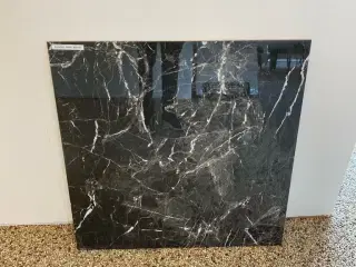 60x60 sort marmorlook klinker fliser