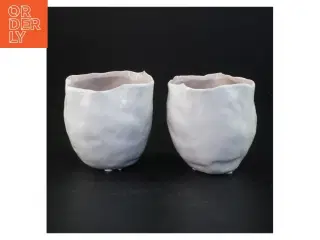 Hvide keramikpotter (str. 10 x 10 cm)