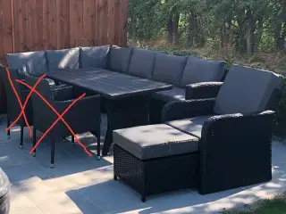 Loungesæt med hvilestol