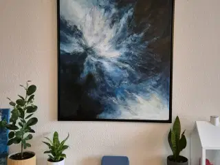 Abstrakte maleri blå