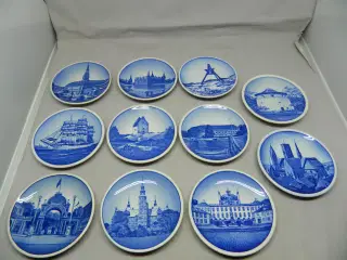 Lot 11 stk små platter