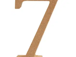 Tal, 7, H: 8 cm, tykkelse 1,5 cm, 1 stk.