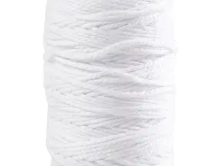 Hvid bomuldssnor 1,1 mm - 50 meter rulle