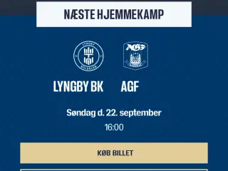 Lyngby BK - AGF billetter