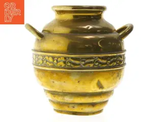 Antik messing vase (str. 19 cm)