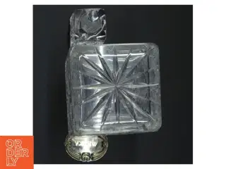Krystal karaffel med prop (str. 27 x 9 x 9 cm med låg)