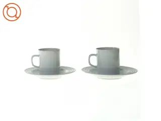 Kaffekopper med underkopper fra Porsgrund Norway (str. Underkop 14 cm kop 7 x 6 cm)
