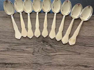 9 stk Njal sølvplet spiseskeer sælges