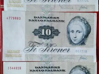 3 x 10 KRONE 1977 Cathrine Sophie Kirchhoff