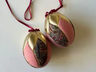 Mellem påskeæg, rosa m mørkerød, 2 stk samlet