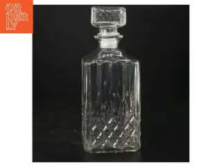 Glaskaraffel med låg (str. 9x9x24 cm)