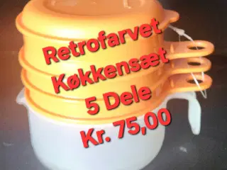 Retrofarvet Tupperware Køkkensæt 