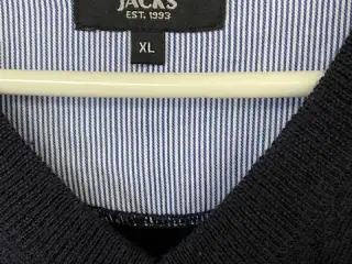 Jacks XL tynd striktrøje blå