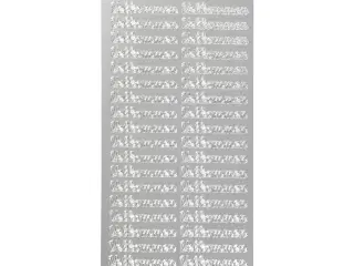 Sølv Velkommen Stickers - 10x23 cm, Selvklæbende