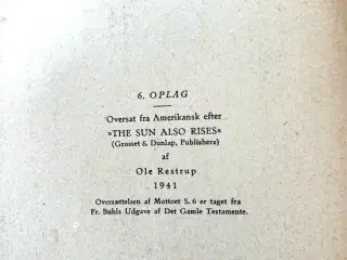 Og Solen Går Sin Gang af Ernest Hemingway 