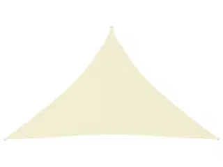 Solsejl 3x3x4,24 m trekantet oxfordstof cremefarvet