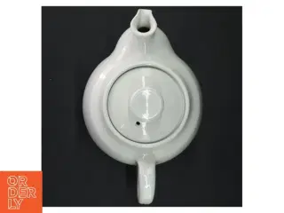 Hvid keramisk tekande fra K K Danmark (str. 22x16 cm)