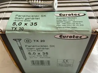 Eurotec skruer 5,0x35 - 500 stk 