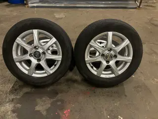 14" Alufælge, med sommerdæk 