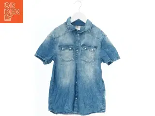 Kortærmet denim skjorte fra H&M (str. 158)