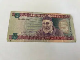 5 Litai 1993 Lithuania