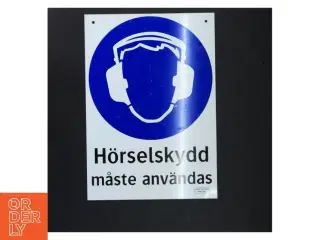 Advarselsskilt, høreværn (str. 30x21 cm)