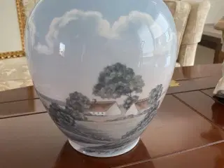 vase med bondegård 24cm