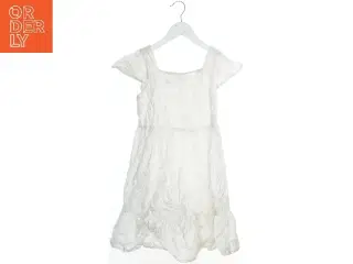 Hvid kjole med broderi fra H&M (str. 140)